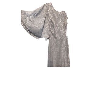 NWT ALI & JAY Dropped Sleeves High Low Hem Gray Lightweight Fabric Vintage Dress